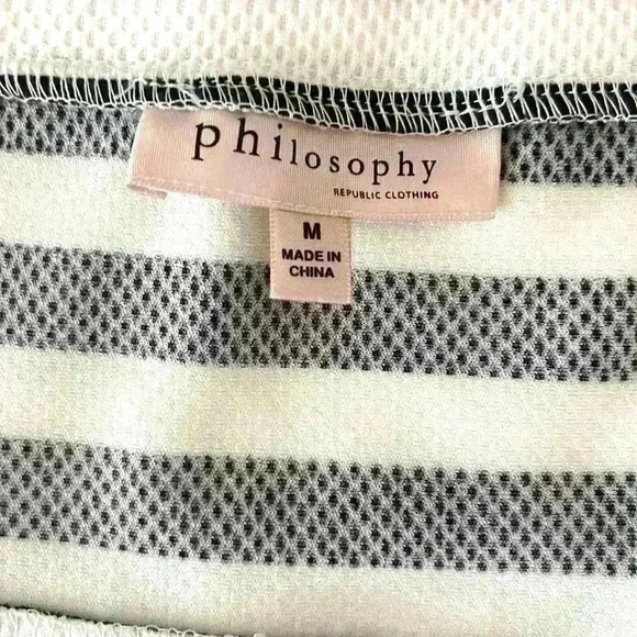 Philosophy Republic Clothing Black and White Swing Skater Mini Skirt, Sz Medium - Picture 4 of 7